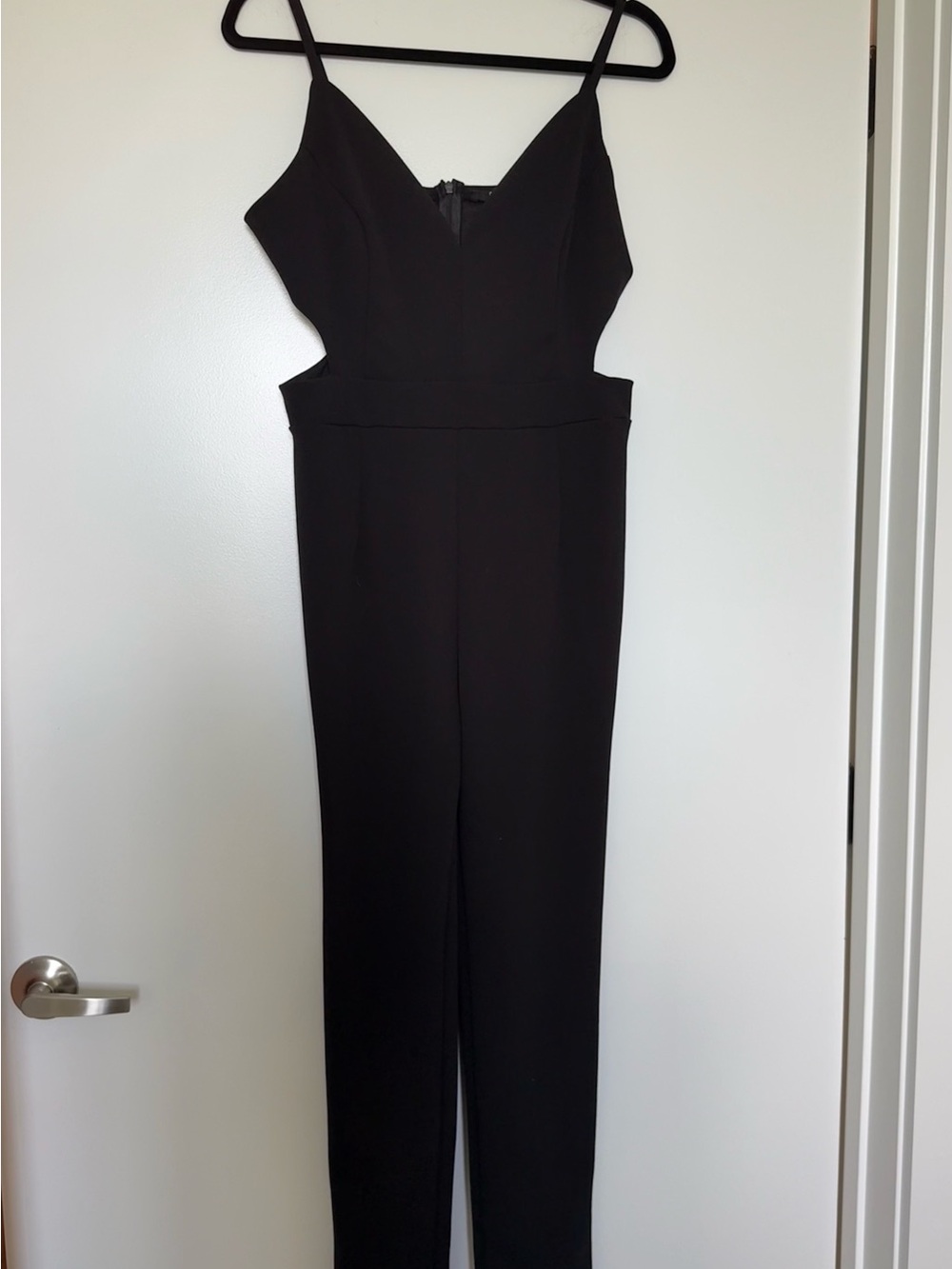 Black Spaghetti-Strap Jumpsuit